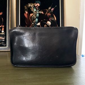 Vintage classic Coach black leather bag